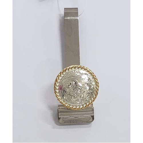Exhibitor Clip with Concho [Product Options NUM0100: G - Large Disc Silver/Gold Edge]