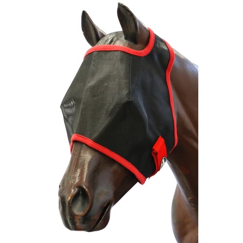 Fly Mask - Black Mesh [Colour: Red] [Size: Full]