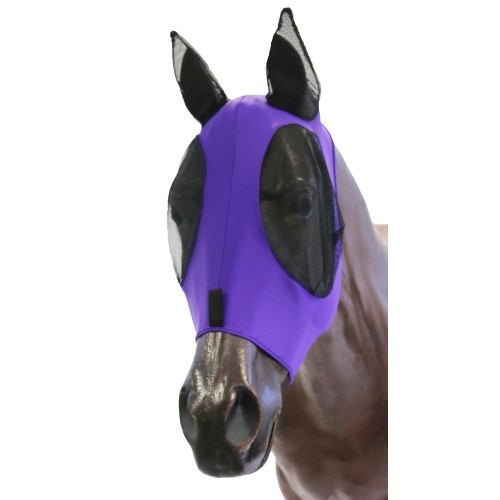 Lycra Pull-On Fly Mask with Ears [Size/ Colour: Pony/Purple]
