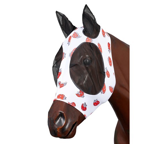 Lycra Pull-On Fly Mask - Patterns [Colour: Lady Beetles] [Size: Pony]