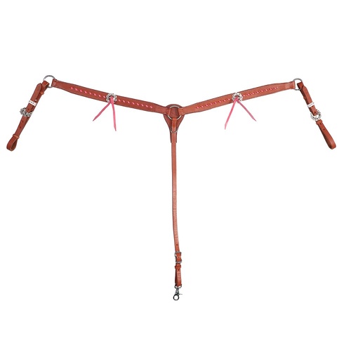 Talisa Breastcollar - Pink Buckstitched