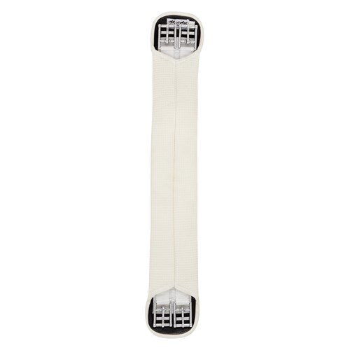 Dressage Girth Elastic Anti-Gall [Colour: White] [Size: 60cm]