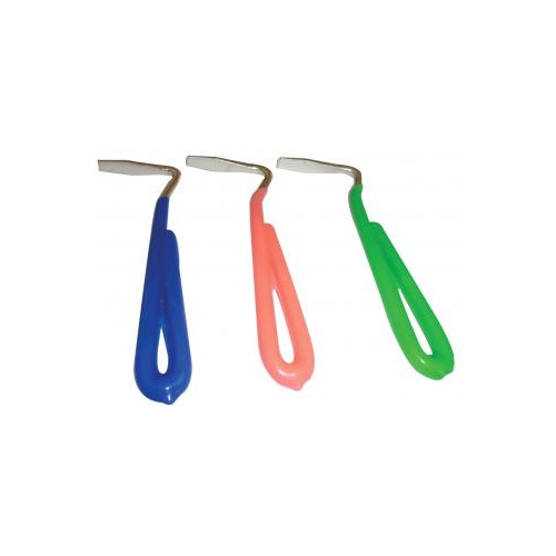 Hoof pick with metal handle