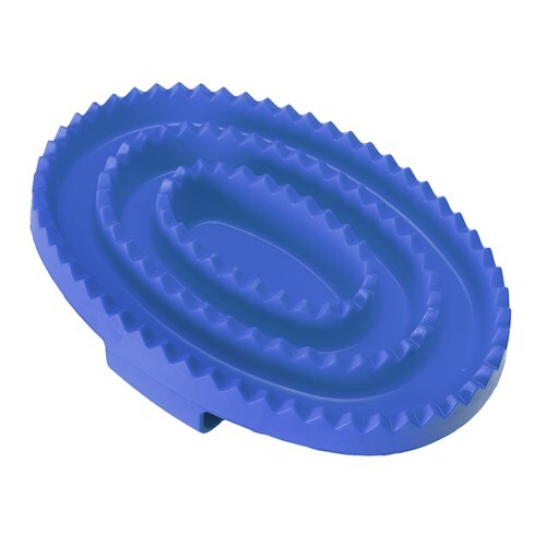 Rubber Curry Comb - Large [COLOUR: BLUE]