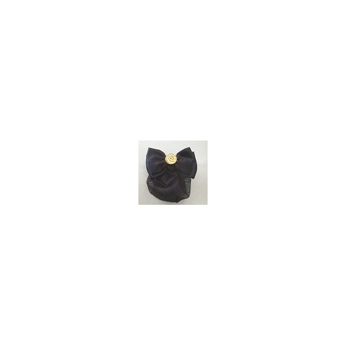 Childs Show Bow - Black Satin with Gold Horse heads