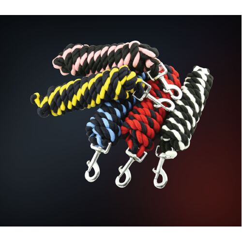 Cotton Lead Rope 1" Snap 8' [Colour: Pink/Sky Blue]