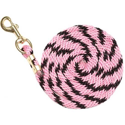 Braided Nylon Lead - Pastels [Colour: Pink/Black]