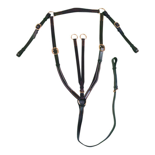 MCALISTER ELASTICISED STOCKMANS BREASTPLATE [Colour: Brown] [Size: Cob]