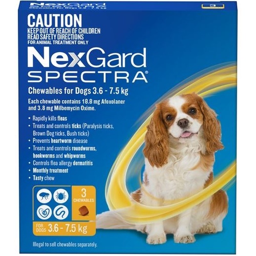 Nexgard Spectra [Dog weight: 3.6 - 7.5kg]