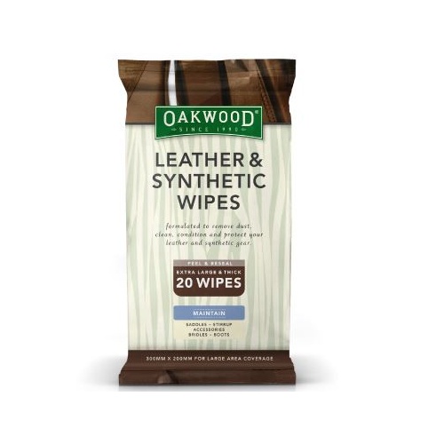 Oakwood Leather and synthetic wipes