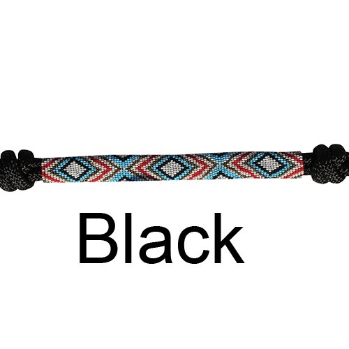 Professional's Choice Beaded Rope Halter w/Lead [Colour: Black/Turquiose]