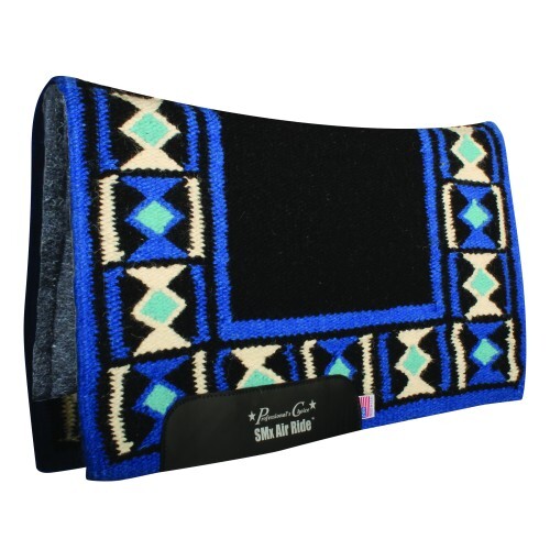 Professional's Choice SMx Air-Ride Hourglass Felt Lined Pad - Black/Blue