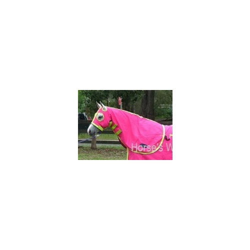 MiniCraft Cotton Hood Hot Pink/Lime/Purple [Hood Size: Small Pony]