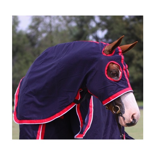 MiniCraft Cotton Hood Navy/Red/White [Hood Size: Small Pony]
