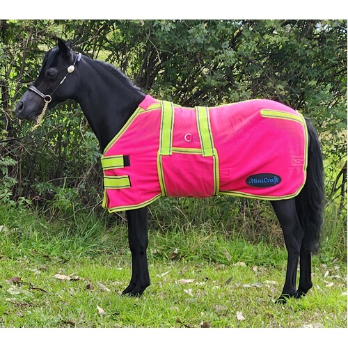 MiniCraft Mini Polar Fleece Rug [SIZE/COLOUR: 2'3............................      HOT PINK/LIME/PURPLE]