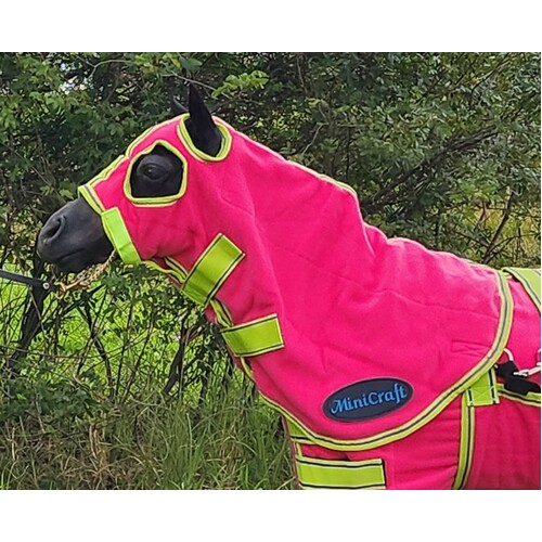 MiniCraft Mini Polar Fleece Hood HPL [Colour: Hot Pink/Lime/Purple]