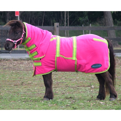 MiniCraft Mini Polar Fleece Combo [Rug Size: 2'3][Colour : Hot Pink/Lime/Purple]