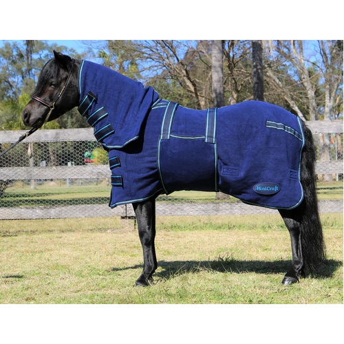 MiniCraft Polar Fleece Combo [Rug Size: 2'3][Colour : Navy Light/Blue]
