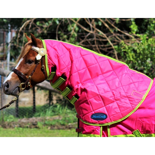 MiniCraft Dooner Neck Rug Hot Pink/Lime/Purple [Colour: Hot Pink/Lime/Purple] [Neck Rug Size: Cob]