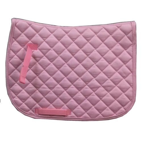 HW Quilted Saddle pads [Colour: Pink] [Size: Cob]