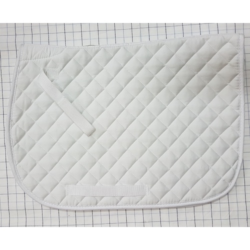 Diamond Quilt Saddlecloth - Pony [Colour :WHITE]