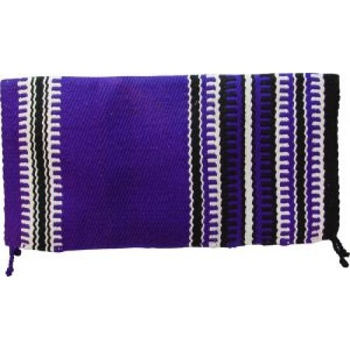 Western Saddle Blanket - Purple/Black/White