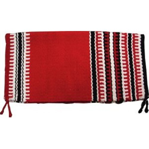 Western Saddle Blanket - Red/Black/White