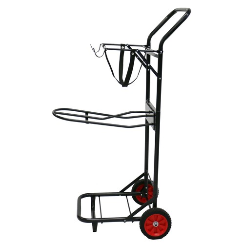Saddle and grooming trolley rack Black
