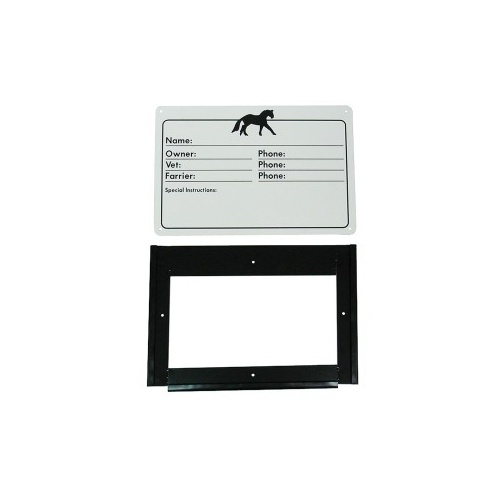 Stable Door information plate w/holder