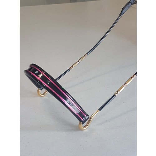 Shepherd Black/Black/Pink nose  Mini Show Halter [Ring Colour: Gold] [Size: Yearling]