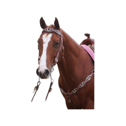 Horseshoe Bling Western Bridle [SIZE: COB]
