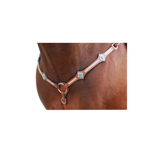 TURQUOISE STONES WESTERN BREASTPLATE [Size: Cob]