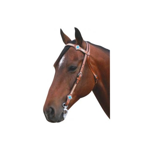 TURQUIOSE STONES WESTERN BRIDLE & Breastplate Set [Size: Cob]
