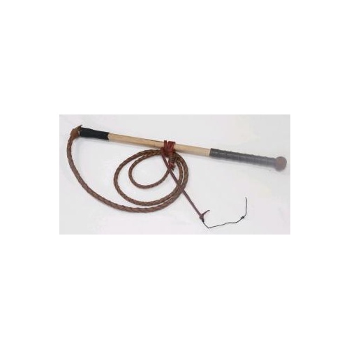 Stock Whip 5" x 4 Plait Red Hide